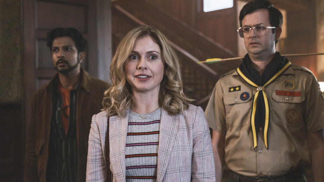 Utkarsh Ambudkar, Rose McIver, and Richie Moriarty, Ghosts