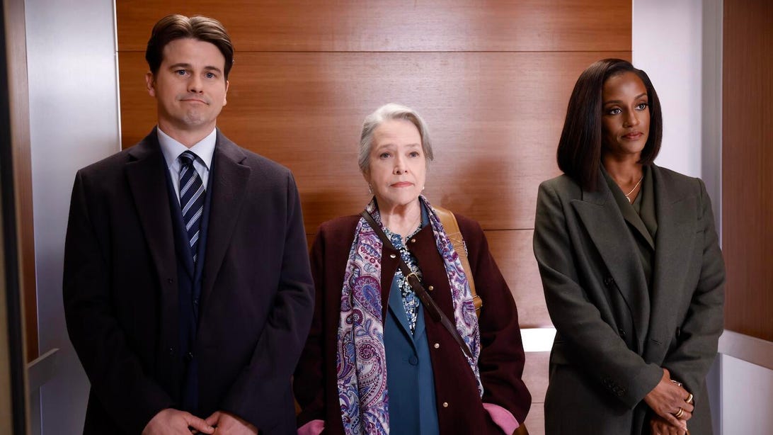 Jason Ritter, Kathy Bates, and Skye P. Marshall, Matlock