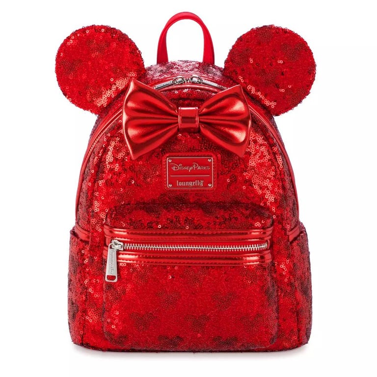 Minnie Mouse Red Sequin Loungefly Mini Backpack